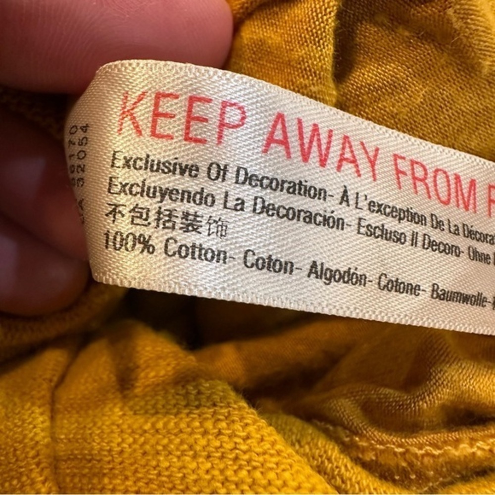 Free People Beach Culver City Pleated Slouchy Pants Size‎ XS Yellow Boho Casual - Picture 10 of 11